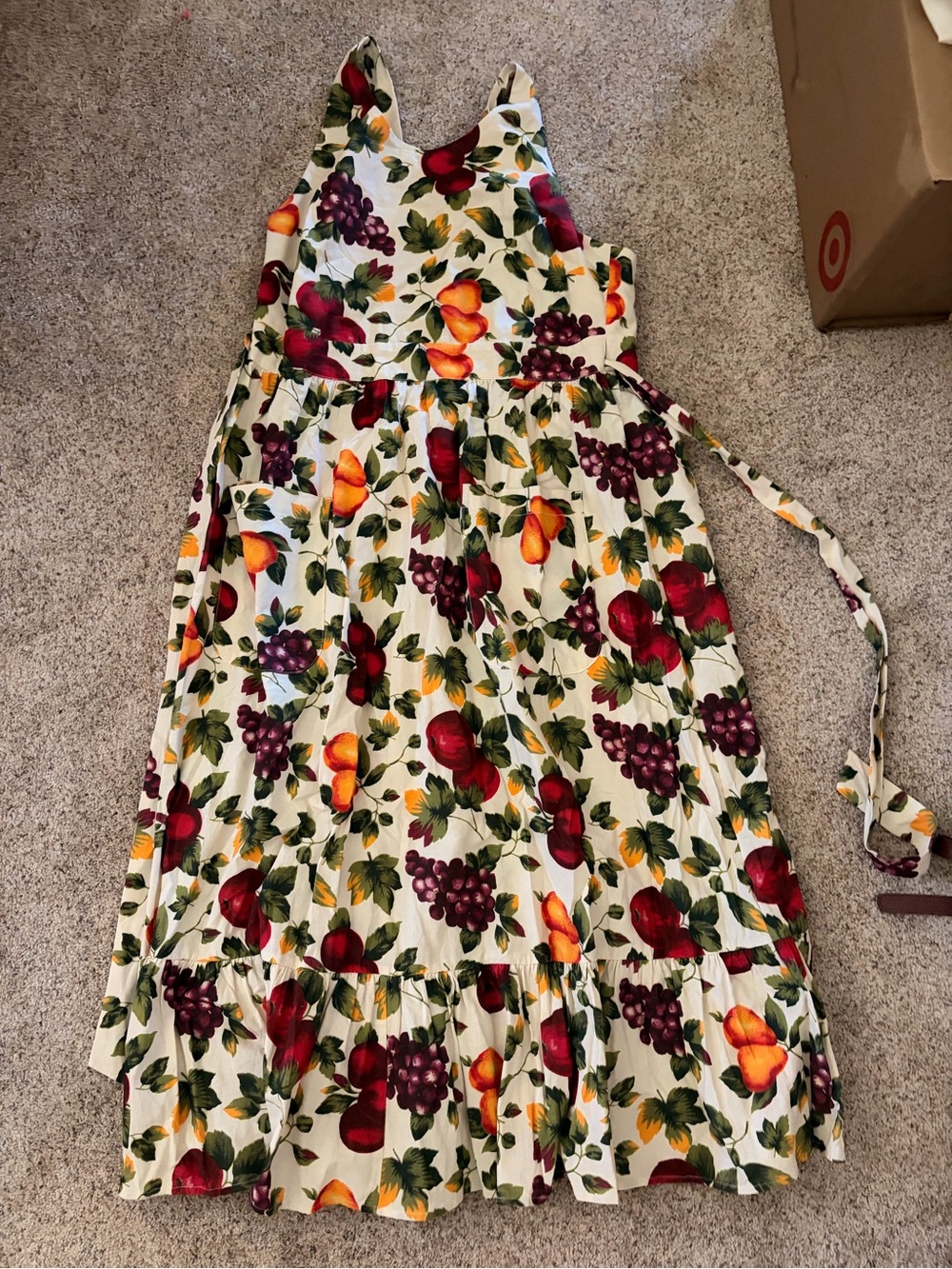 Gina fruit wrap house dress